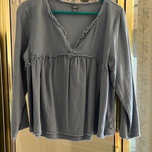 Aerie blue babydoll top size L (runs a little small)